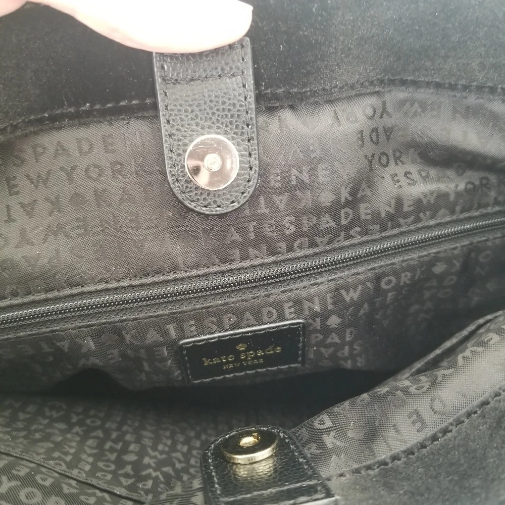 Kate Spade Black Velvet Mini Kona Satchel